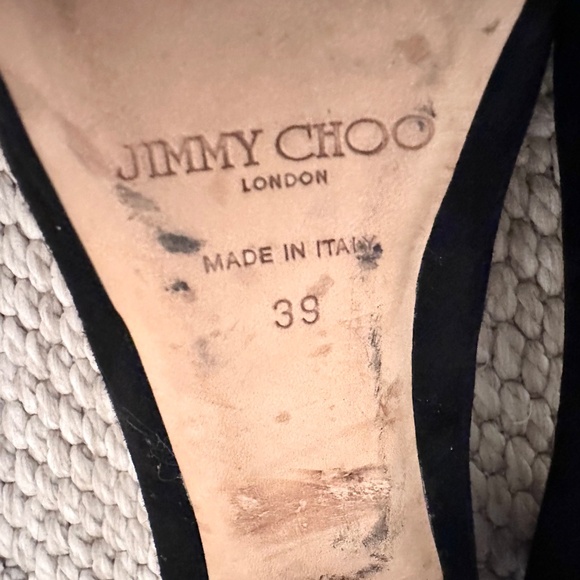 Jimmy Choo Luna Black Suede Platform
Peep Toe High Heels Size 39 (US 8-9) - Picture 11 of 12